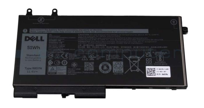 Dell Battery, 51WHR, 3 Cell, Lithium Ion - W125719961
