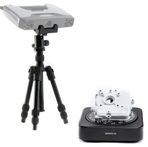 Shining 3D The EinScan-Pro Industrial Pack consists of the tripod and turntable. In combination with your EinScan Pro/Pro+ & Pro 2X/2X+ Series, you can make the most detail-rich and complex scans with very high resolution quality.<br><br>The EinScan Pro industrial pack scanner is very intuitive and performs highquality scans. The industrial pack including a turntable and a tripod offers 4 modes of scans different to fit all your needs and all sizes and shapes of objects.<br><br>FIXED SCAN WITH TURNTABLE:<br><br>For completing a 360-degree automatic scan in few minutes. Recommend for small objects, such as industrial components, ornaments and small artistic pieces. - W128165015