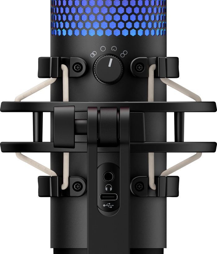 HP HyperX QuadCast S - USB Microphone (Black-Grey) - RGB Lighting - W126816945