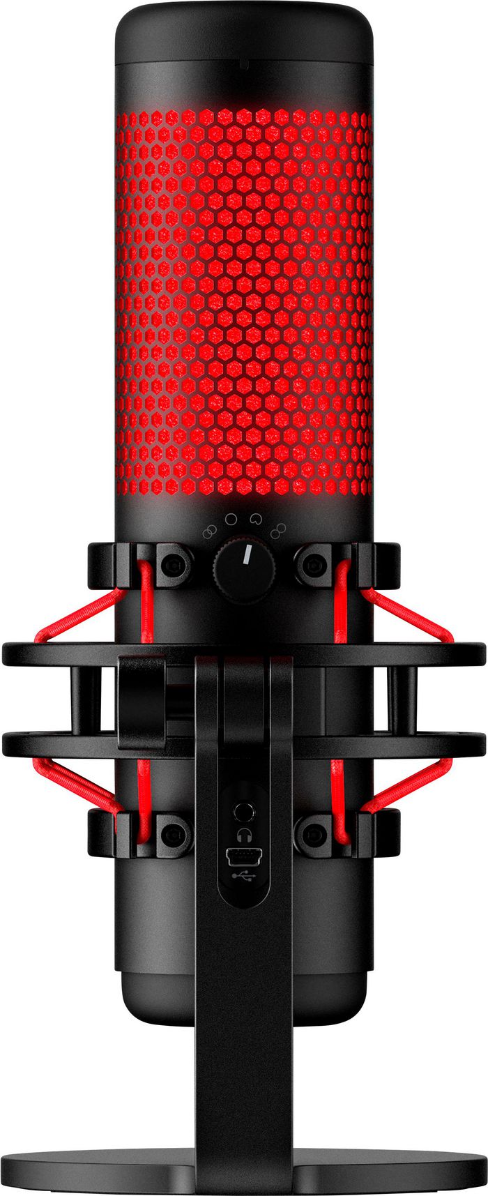 HP HyperX QuadCast - USB Microphone (Black-Red) - Red Lighting - W126816944