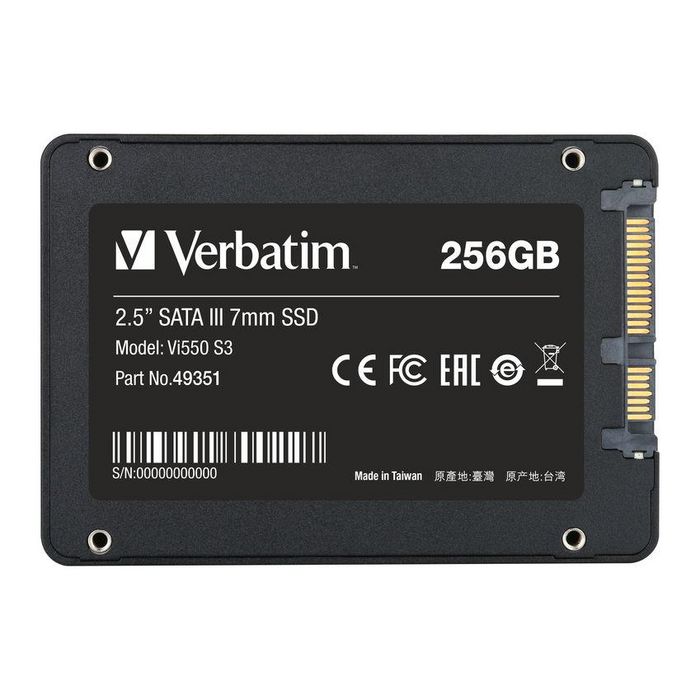 Verbatim 256GB Vi550 SATA III 2.5” Internal SSD - W125660298
