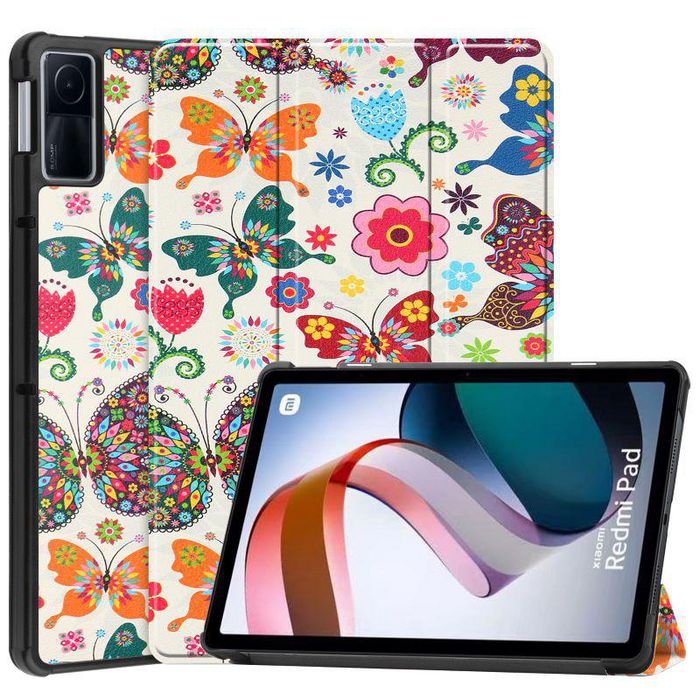 CoreParts Cover for Xiaomi Redmi Pad 10.61 2022. Tri-fold Caster Hard Shell Cover with Auto Wake Function - Butterflies Style - W128169312