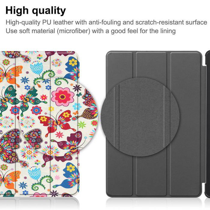 CoreParts Cover for Xiaomi Redmi Pad 10.61 2022. Tri-fold Caster Hard Shell Cover with Auto Wake Function - Butterflies Style - W128169312