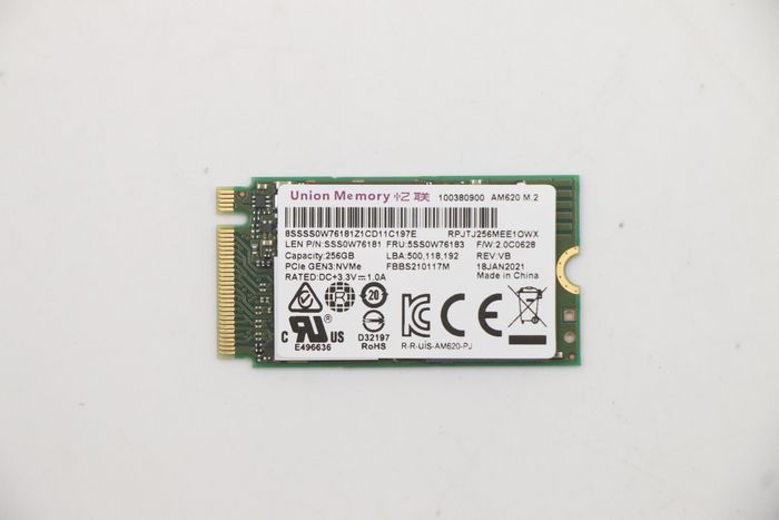 Lenovo UMIS AM620 256G PCIe 2242 SSD - W125687202