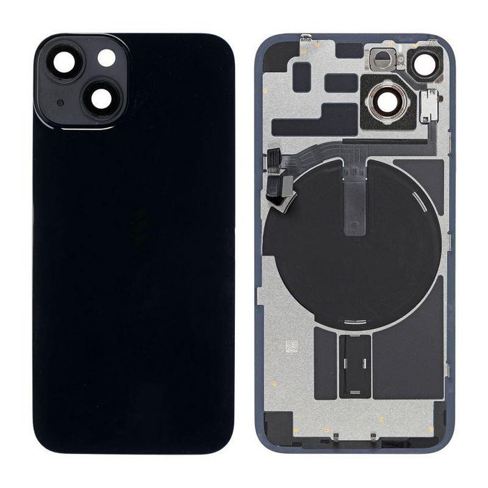 CoreParts Apple iPhone 14 Back Cover Glass with Rear Panel Frame - with Logo - Midnight Original New - W128171896