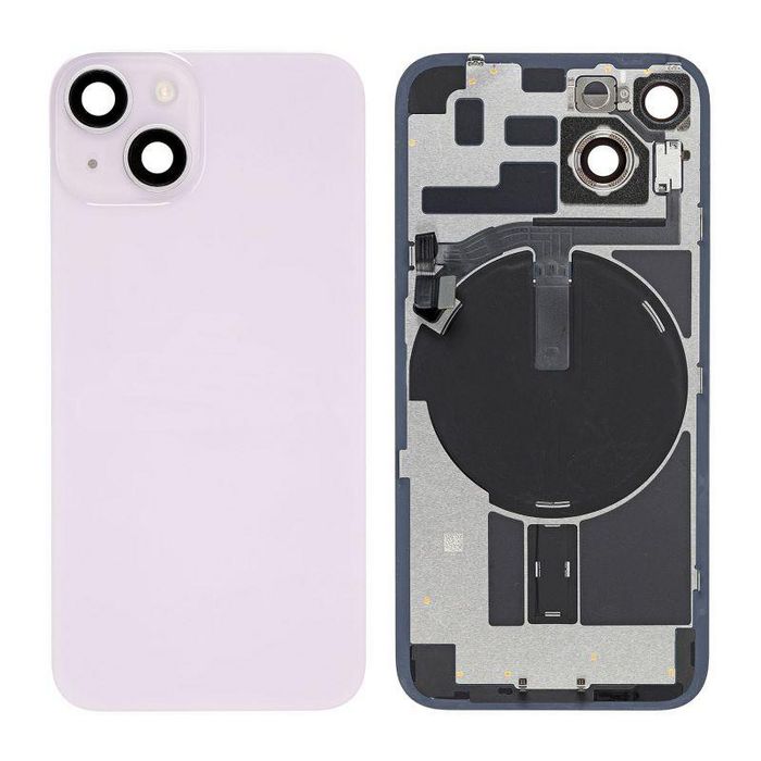 CoreParts Apple iPhone 14 Back Cover Glass with Rear Panel Frame - with Logo - Purple Original New - W128171899