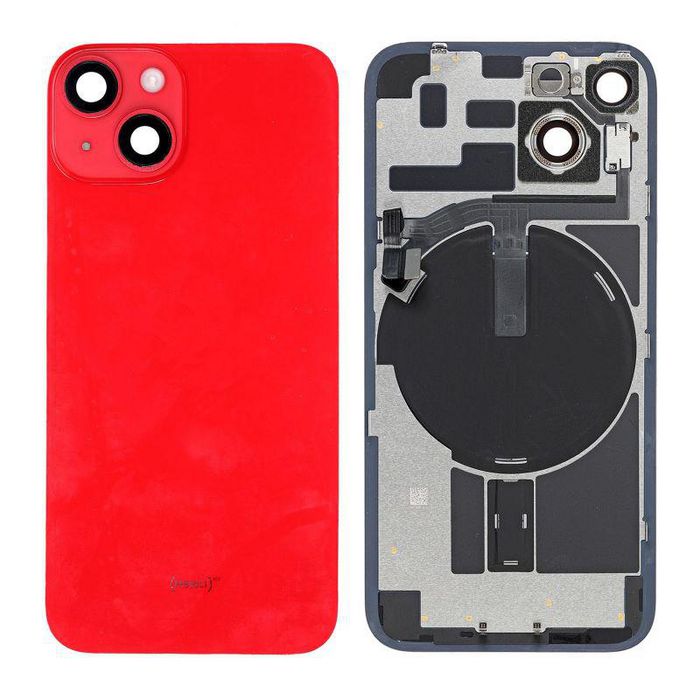 CoreParts Apple iPhone 14 Back Cover Glass with Rear Panel Frame - with Logo - Red Original New - W128171900