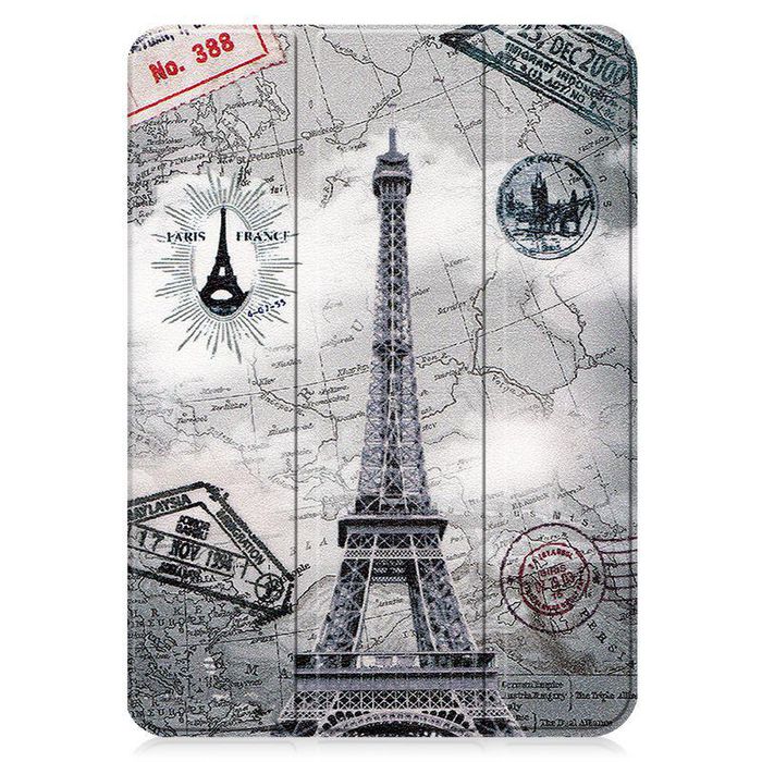 CoreParts For Apple iPad 10th Gen 10.9-inch (2022) Tri-fold Caster Hard Shell Cover with Auto Wake Function - Eiffiel Tower Style - W128178600