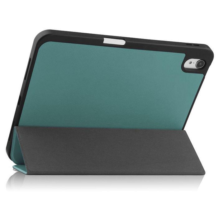 CoreParts For Apple iPad 10th Gen 10.9-inch (2022) Tri-fold Caster TPU Cover Built-in S Pen Holder with Auto Wake Function - Dark Green - W128178611