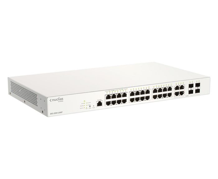 D-Link 28-Port Gigabit PoE+ Nuclias Smart Managed Switch including 4x 1G Combo Ports, 370W (With 1 Year License) - W128107058