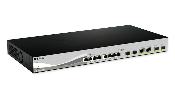 D-Link 12 Port Smart Managed Switch including 10x10 SFP+ ports & 2 x Combo 10GBase-T/SFP+ uplink ports - W128107062