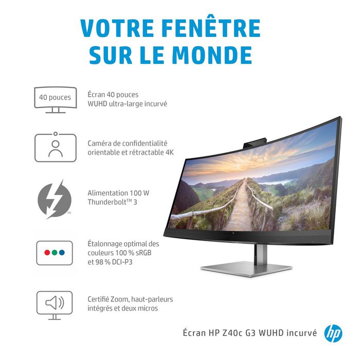 HP Z40c G3 100.8 cm (39.7") 5120 x 2160 pixels UltraWide 5K HD LED Black, Silver - W127071200