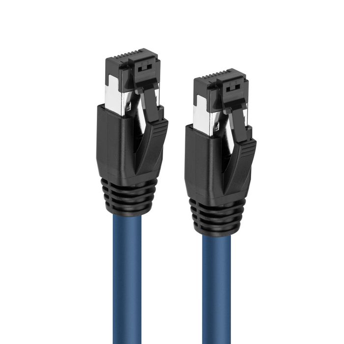 MicroConnect CAT8.1 S/FTP 0,25m Blue LSZH Shielded Network Cable, AWG 24 - W126443454