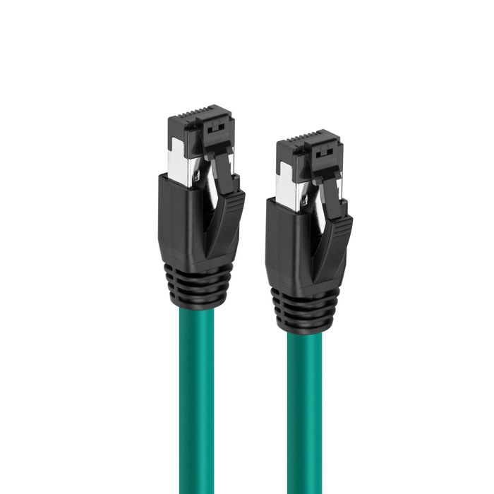 MicroConnect CAT8.1 S/FTP 0,25m Green LSZH Shielded Network Cable, AWG 24 - W126443472