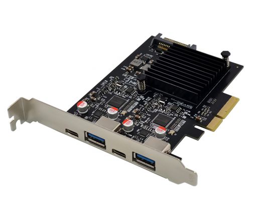 MicroConnect PCIe X4 ASM3142 10Gbps USB3.1 USB-C + USB A - W128204334