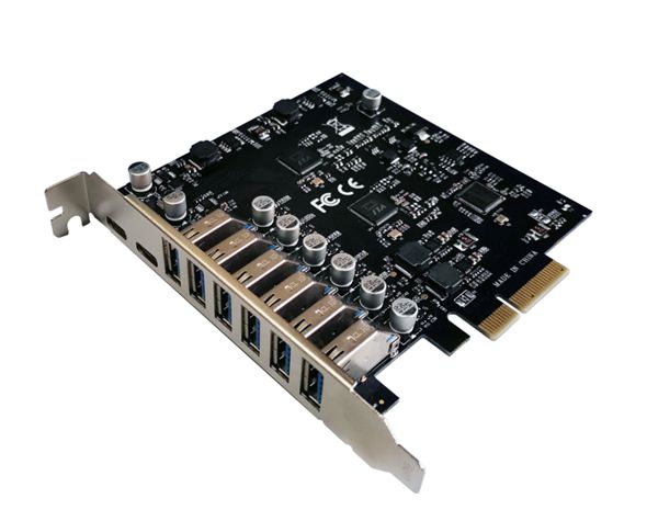 MicroConnect PCIe X4 ASM3142 10Gbps USB-C x 2 + USB-A x 6 - W128204359
