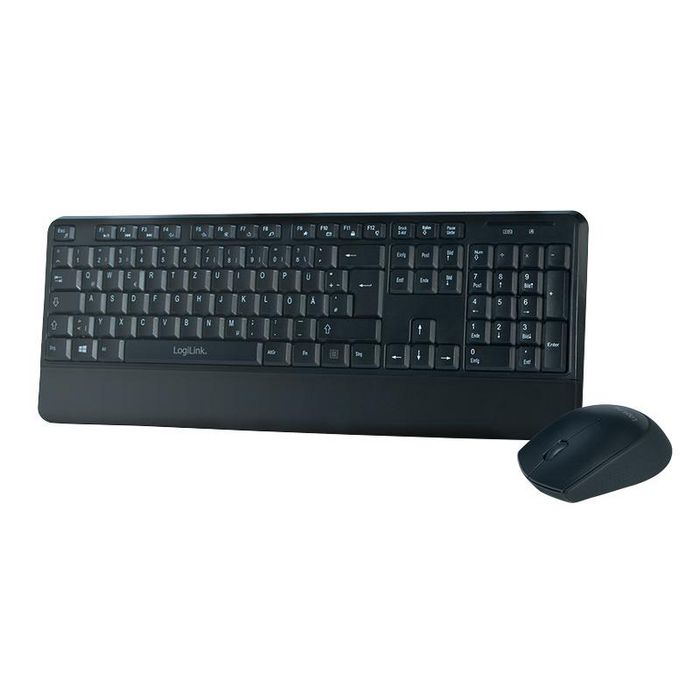 LogiLink ID0161 keyboard Mouse included RF Wireless QWERTZ German Black - W128215970