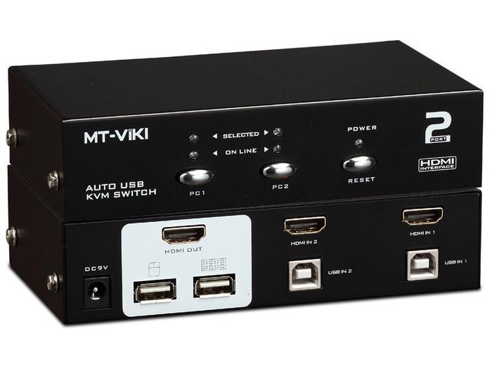 Mcab KVM, 2 PORTS, HDMI, K/B-MOUSE AUDIO, HOT KEY - W128216266