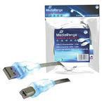 MediaRange USB Kabel A - B St/St  1.80m blau LED - W128216505