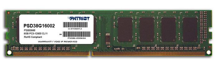 PSD38G16002, Patriot Memory DDR3, 8GB, PC3-12800 (1600MHz