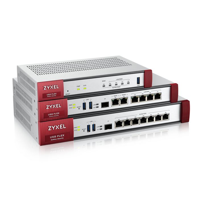 Zyxel Zyxel USG Flex Firewall, VERSION 2, 10/100/1000,1*WAN, 4*LAN/DMZ ports, 1*USB with 1 Yr UTM bundle - W128223045
