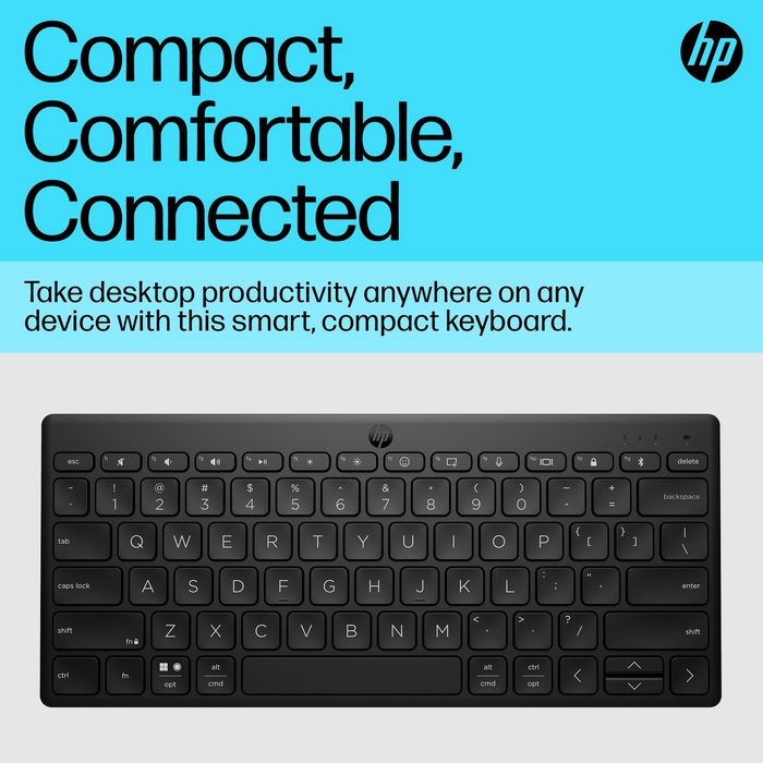 692S8AA#ABV, HP 350 Compact Multi-Device Bluetooth Keyboard
