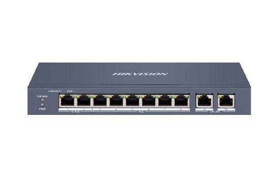 Hikvision Switch PoE 8 puertos Fast Ethernet Smart gestionable - W127013044