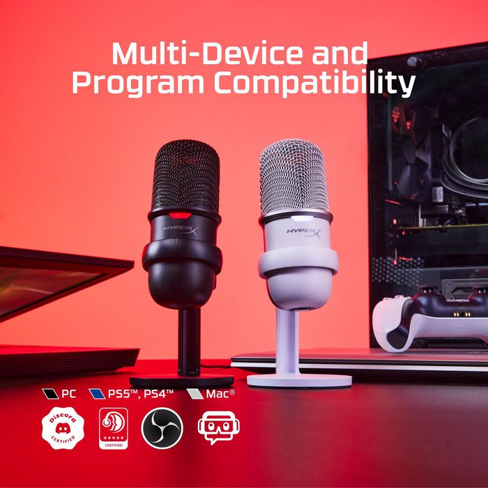 HP USB Microphone, Cardioid Polar Pattern, Tap to Mute Sensor, Streamers, Content Creators, Black - W126816947