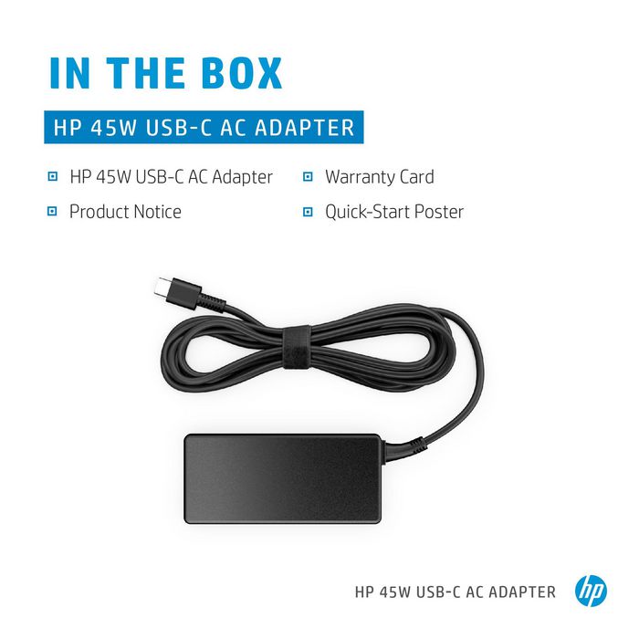 HP USB-C AC Adapter 45W HE - W126263172