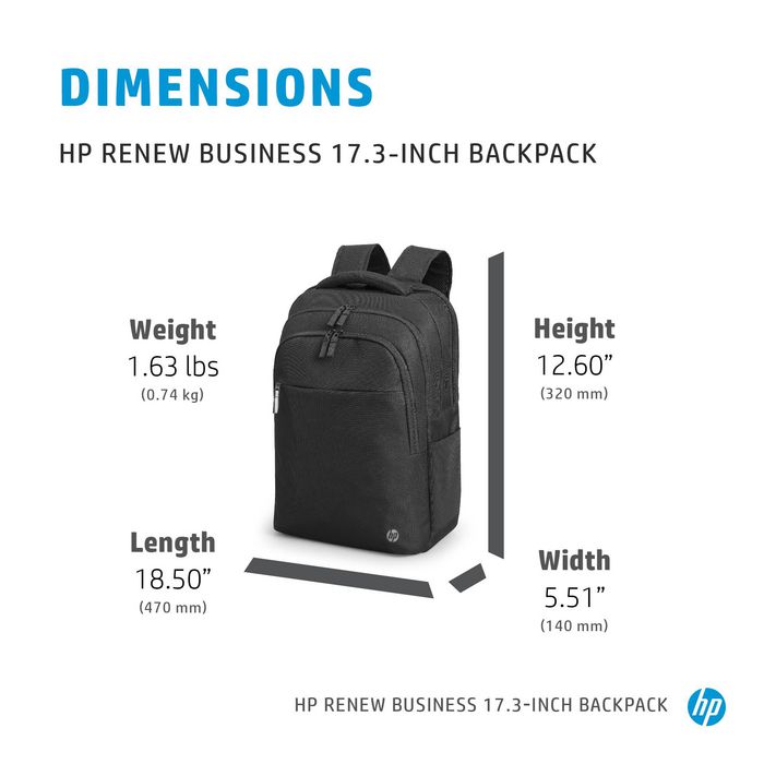 HP Sac à dos pour ordinateur portable HP Renew Business 17,3 pouces - W126823097