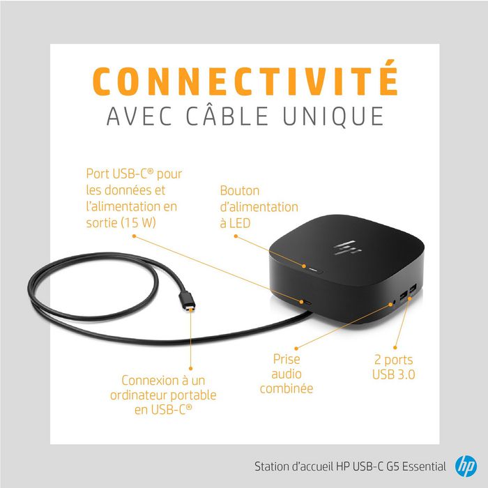 72C71AA#ABB, HP USB-C G5 Essential Dock EMEA EET, 40% OFF