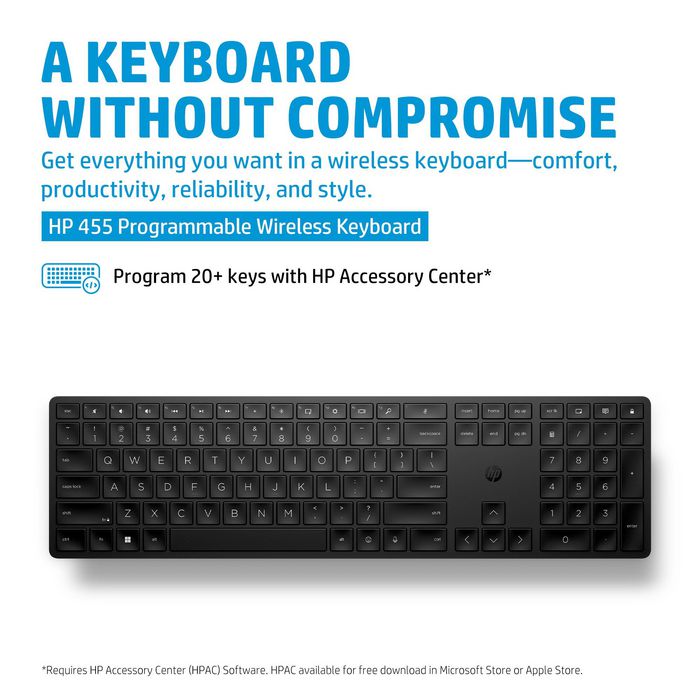 HP 455 Programmable Wireless Keyboard UK - W128444606
