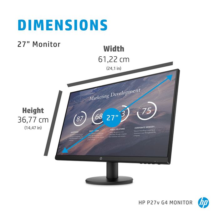 HP P27v G4 Monitor - W125916939