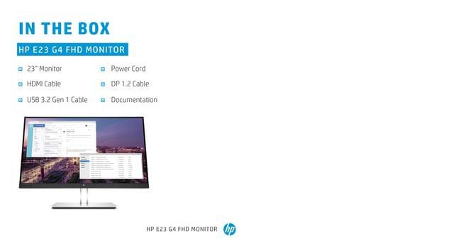 HP 23", FHD (1920 x 1080), 16:9, 250 nits, 1000:1, 5ms GtG (with overdrive) - W125970902