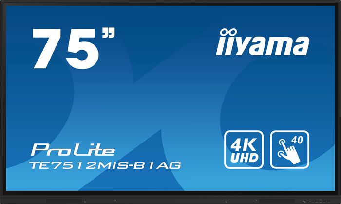 iiyama 75"UHD  IR 40P Touch AG with Interactive Android OS - W128185702