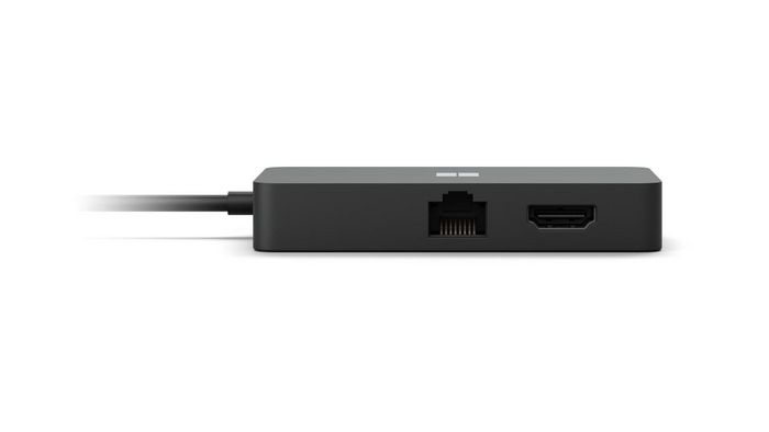 Microsoft USB-C Travel Hub USB 3.2 Gen 2 (3.1 Gen 2) Type-C 10000 Mbit/s Black - W128230595