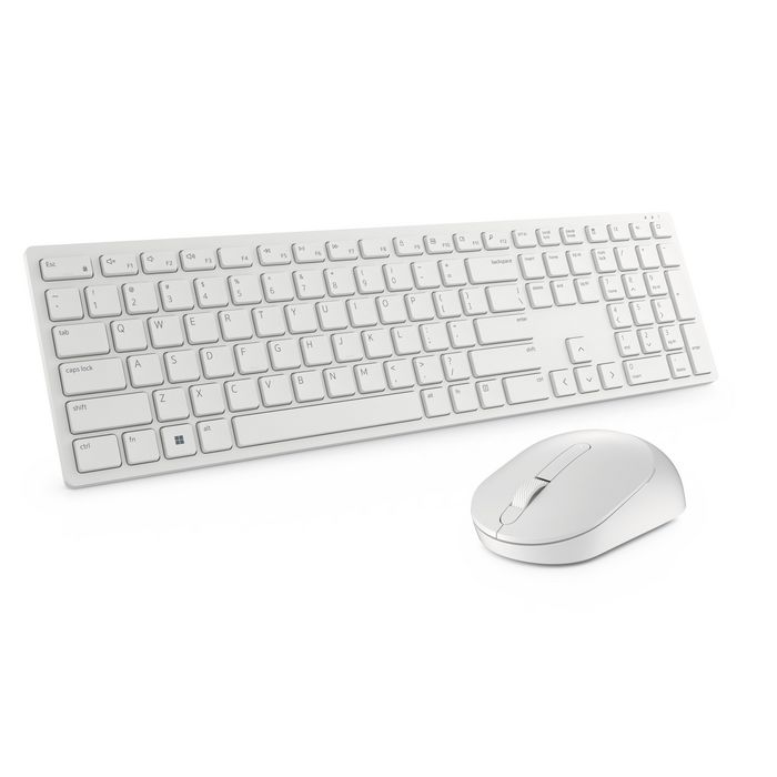 Dell Km5221W-Wh Keyboard Mouse Included Rf Wireless Qzerty Us International White - W128274022