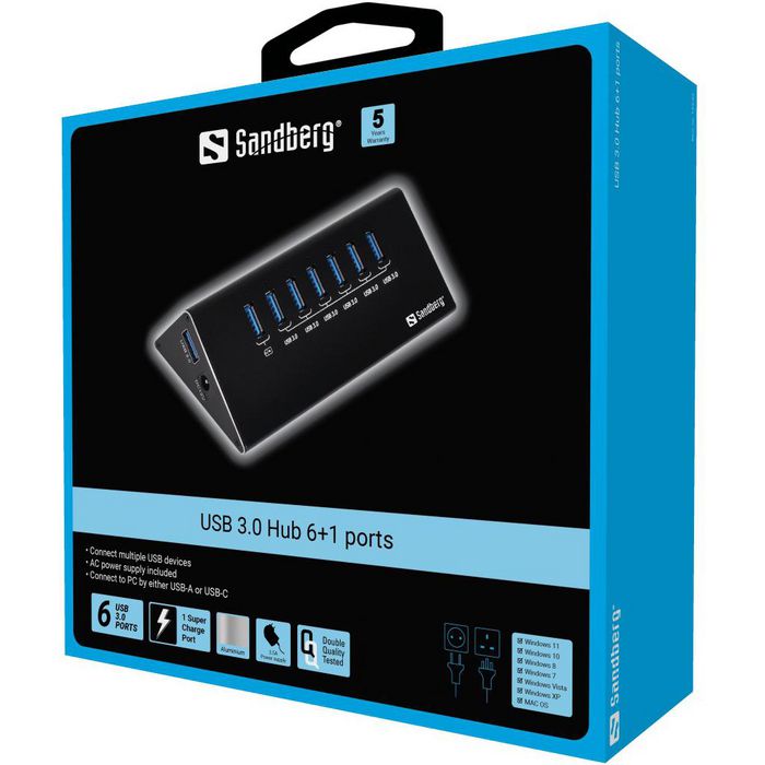 Sandberg USB 3.0 Hub 6 1 ports - W124800459