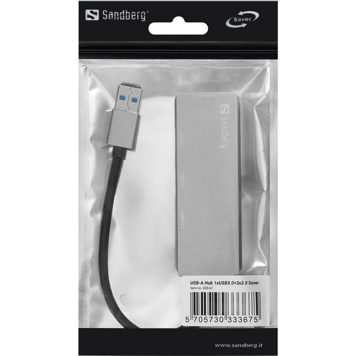 Sandberg USB-A Hub 1xUSB3.0 3x2.0 SAVER - W126300263
