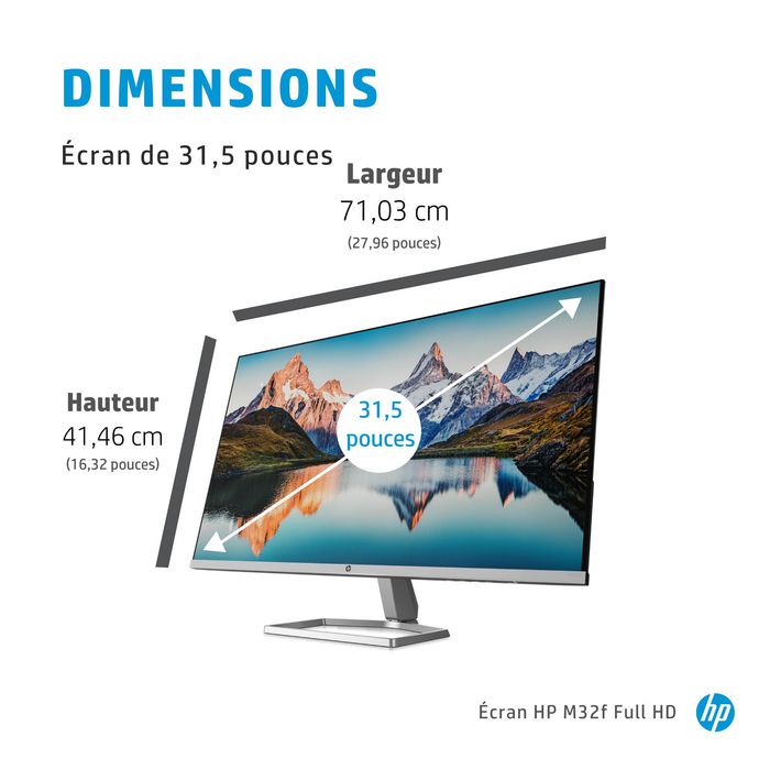 HP Écran Full HD HP M32f - W126436788