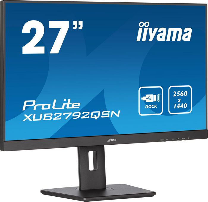 iiyama 27’’ WQHD IPS technology panel with USB-C dock and RJ45 (LAN) - W128182142
