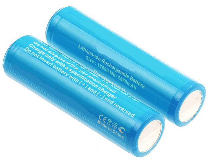 CoreParts Battery for 18650 Lithium-ion, 10.73Wh Li-ion 3.7VV 2900mAh, Blue - 2pcs 18650 Pack With PCB Protected - W128168544