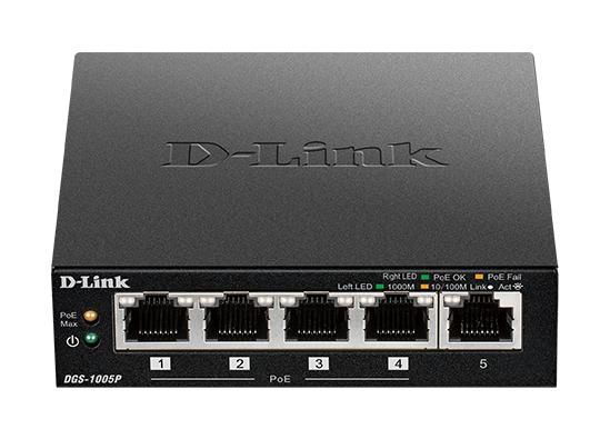 D-Link DGS-1005P SWITCH 5-Port 10/100/1000 Gigabit - W128483124