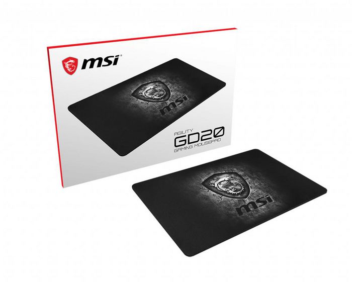 MSI Agility Gd20 Pro Gaming Mousepad '320Mm X 220Mm, Pro Gamer Ultra-Smooth Textile Surface, Iconic Dragon Design, Anti-Slip And Shock-Absorbing Rubber Base' - W128253268