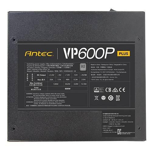 Antec Value Power 600P Plus Power Supply Unit 600 W 20+4 Pin Atx Atx Black - W128253881