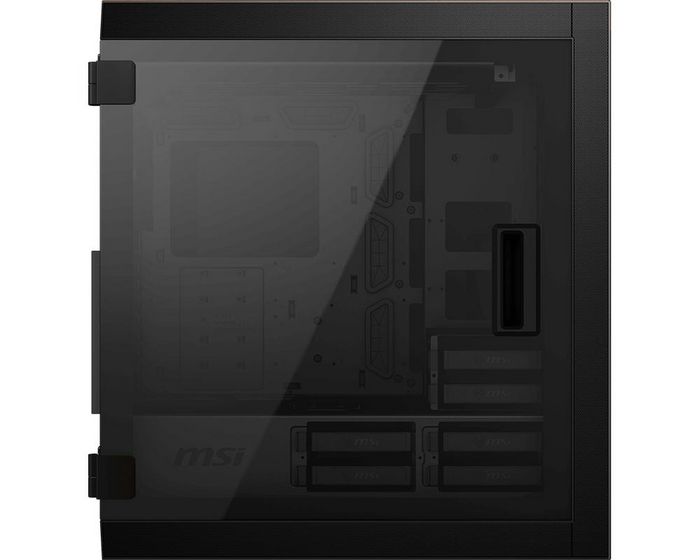 MSI Mpg Sekira 500G Full Tower Gaming Computer Case 'Black With Gold Trim, 2X 200Mm + 1X120Mm Fans, Usb Type-C, Tempered Glass Panel, E-Atx, Atx, Matx, Mini-Itx' - W128253891