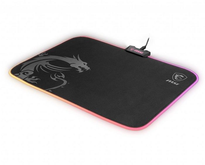 MSI Agility Gd60 Rgb Pro Gaming Mousepad '386Mm X 290Mm, Pro Gamer Silk Surface, Iconic Dragon Design, Anti-Slip And Shock-Absorbing Rubber Base, Rgb Edges' - W128254189