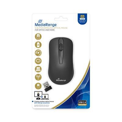 MediaRange Mouse Right-Hand Rf Wireless Optical 1200 Dpi - W128254286
