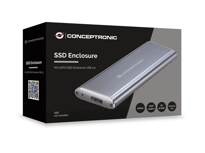 Conceptronic Storage Drive Enclosure Ssd Enclosure Grey M.2 - W128270795