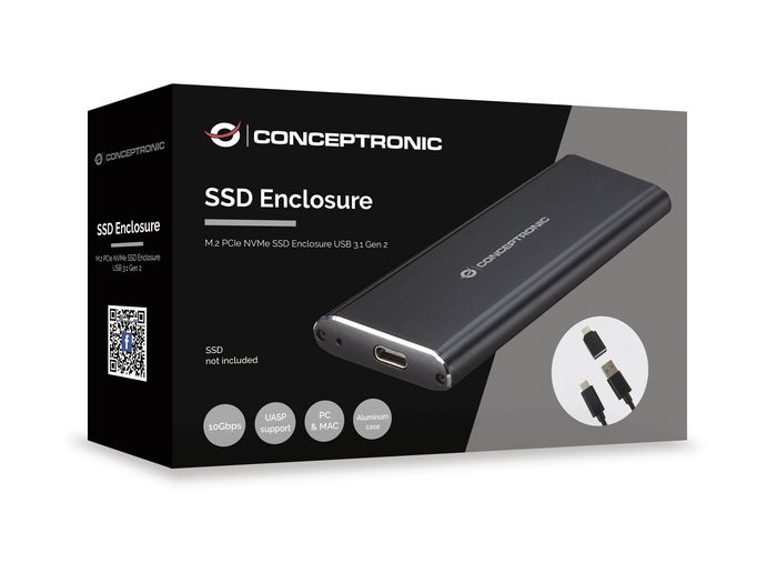 Conceptronic Storage Drive Enclosure Ssd Enclosure Black M.2 - W128254669